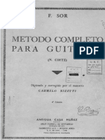 Sor Coste Metodo Completo de Guitarra Rev y Dig Por Carmelo Rizzuti 4 Edicion