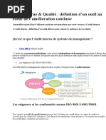 Méthodologie de Laudit Interne
