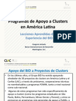 Programas de Apoyo A Clústers en América Latina