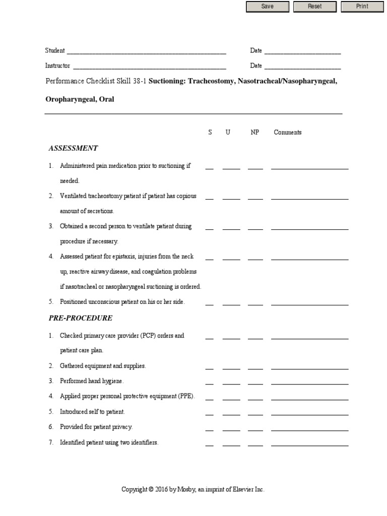 Trach Care Check List PDF Catheter Clinical Medicine