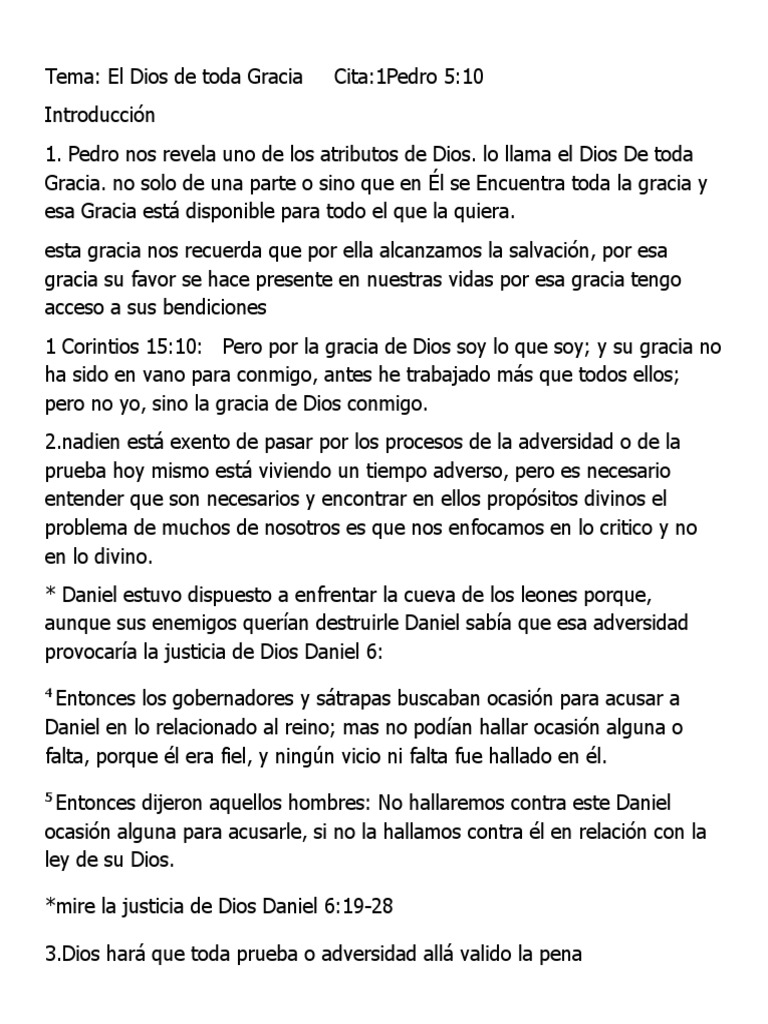 El Dios de Toda Gracia | PDF | Gracia en el cristianismo | San Pedro