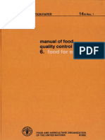 Manual of Food Quality Control: Fao Food and Nutrition Paper