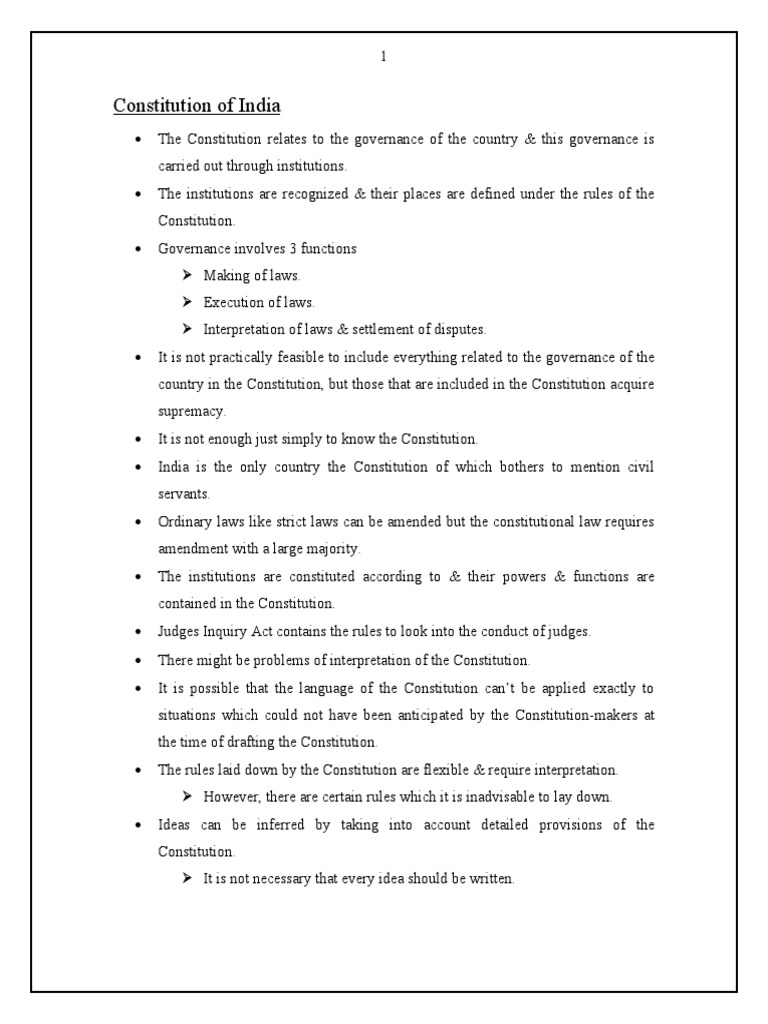 Overview of Indian Constitutional Law | PDF | Separation Of Powers ...