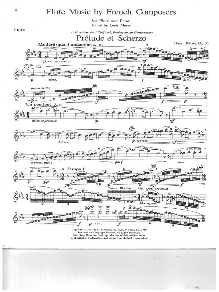 Henri busser prelude and scherzo flute pdf