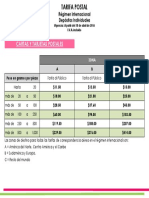 Tarifas Internacional