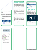 TRIPTICO - Area y Perimetro Del Circulo