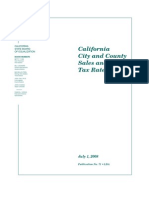 California City and County Sales and Use Tax Rates: California State Board of Equalization