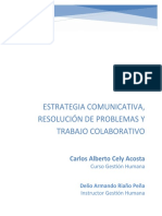 Estrategia Comunicativa Resolución de Problemas y Trabajo Colaborativo