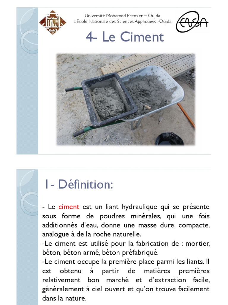 Fabrication et types de ciment | PDF | Ciment | Cendre volante
