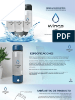 Generador portátil de agua hidrogenada de