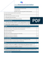 Abdominal Examination: OSCE Checklist