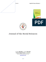 Journal of the Social Sciences - Cricket, Entertainment or Business