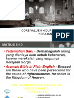 Core Value 8 Hidup Dalam Kerajaan Allah