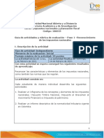 Guia de Actividades y Rúbrica de Evaluación Paso 1 - Reconocimiento de Los Impuestos Nacionales