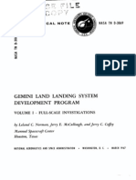 Gemini Land Landing System Development Program Volume I - Full-Scale Investigations