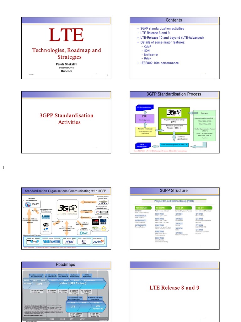 LTE Roadmap | PDF | Telecommunications Standards | Broadcast Engineering