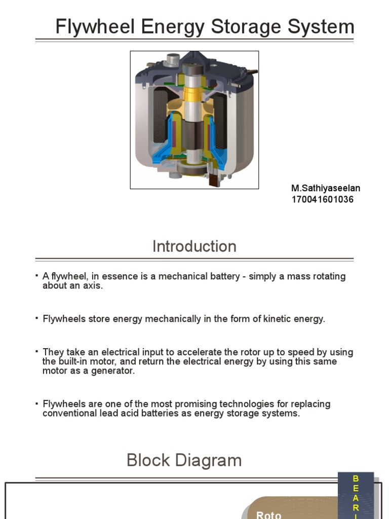 Flywheel Energy Storage System Overview | PDF | Electric Motor | Energy ...