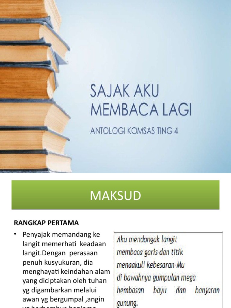 Sajak Aku Membaca Lagi Pdf