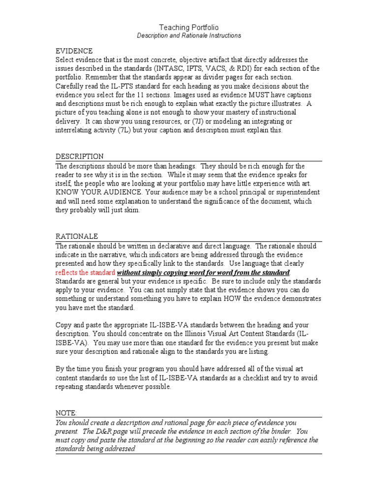 Teaching Portfolio Guide | PDF | Learning Styles | Learning