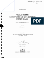 Project Gemini - Extravehicular Life Support System ELSS Final Report, 30 Jan. 1964 - 31 Mar. 1967