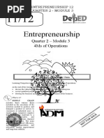 Entrepreneurship: Quarter 2 - Module 3 4Ms of Operations