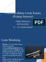 Pemilihan Bahan Untuk Katana (Pedang Samurai)