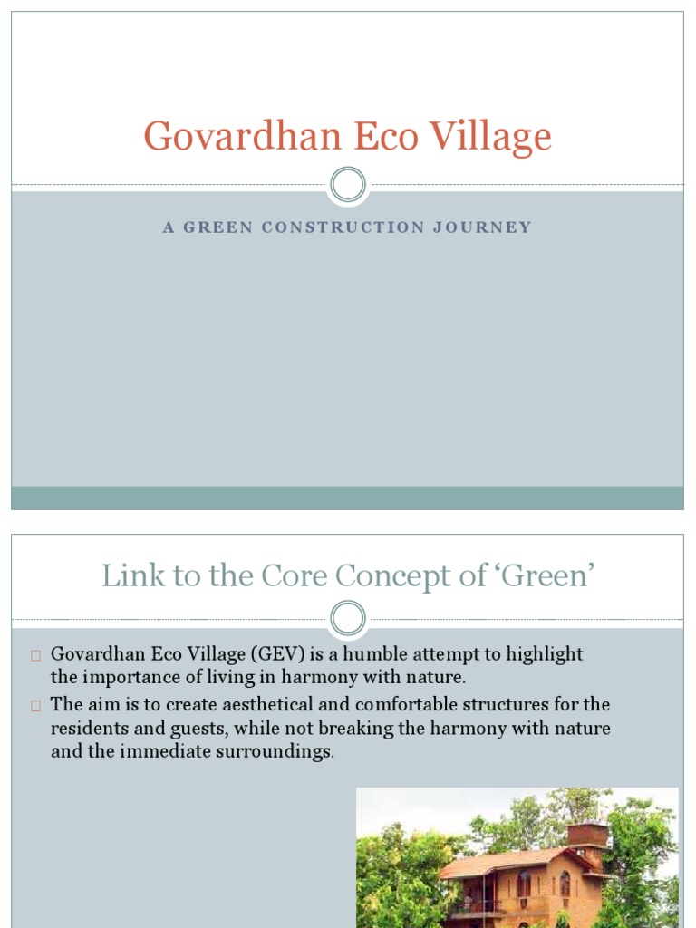 Govardhan Eco Village: Sustainable Practices | PDF | Home & Garden ...