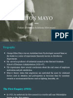 Elton Mayo: Father of Human Relations Movement