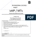 SMP / MTS: Ujicoba Ujian Nasional (Ucun) I Paket