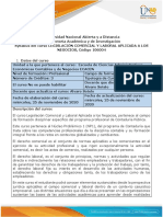 Syllabus Del Curso Legislación Comercial y Laboral Aplicada A Los Negocios