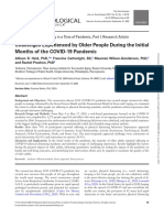 Challenges Experienced by Older People During The Initial Months of The COVID-19 Pandemic