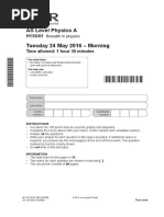 June 2016 QP - Paper 1 OCR (A) Physics AS-Level