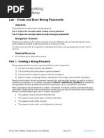 3.1.1.5 Lab - Create and Store Strong Passwords