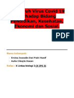 Pengaruh Virus Covid 19 Terhadap Bidang Pendidikan, Kesehatan, Ekonomi Dan Sosial