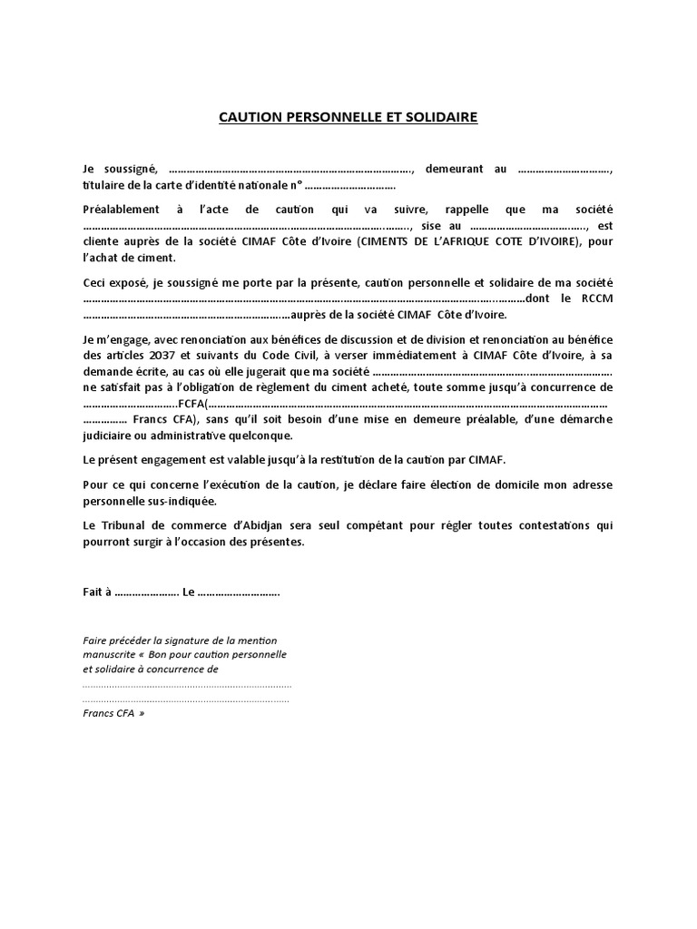 caution-personnelle-et-solidaire-mod-le-pdf-finance-et-gestion