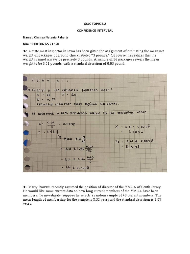 Confidence Intervals in Statistics | PDF | Lifestyle