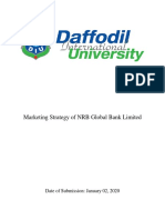Marketing Strategy of NRB Global Bank Limited: Date of Submission: January 02, 2020