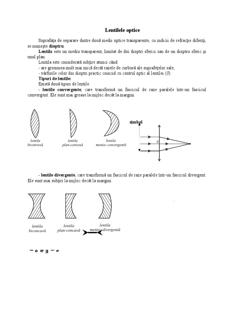 Lentilele Optice | PDF