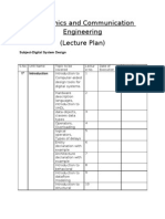 Electronics and Communication Engineering (Lecture Plan) : Subject-Digital System Design