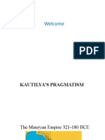 Kautilya's Pragmatism To History of Pre-Colonial Rule