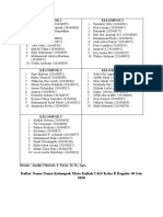 Nama nama kelmpok mata kuliah C&D kelas B ISTN 40