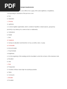 Theory of Architecture Sample Questionnaire