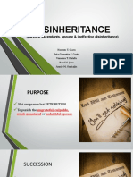 Disinheritance: (Parents/ Ascendants, Spouse & Ineffective Disinheritance)