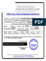 Consejo Comunal Formato Modelo Ejemplo Carta Aval