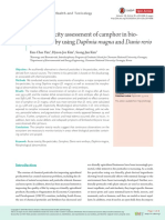 Acute Toxicity Assessment of Camphor in Bio-Pesticides by Using Daphnia Magna and Danio Rerio