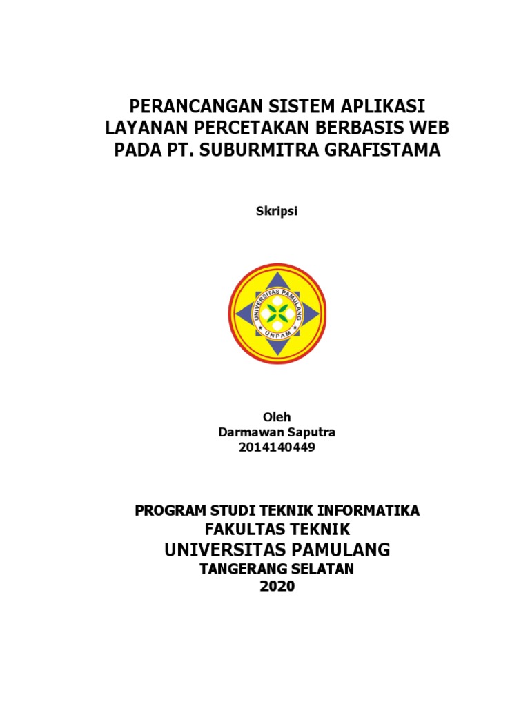 Skripsi Teknik Informatika UNPAM | PDF