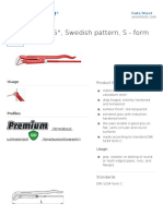 Pipe Wrench 45°, Swedish Pattern, S - Form: Product Features Usage