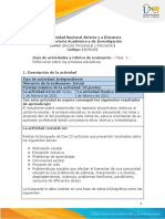Guía de Actividades y Rúbrica de Evaluación - Fase 1- Reflexionar Sobre Los Procesos Educativos.