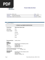 Product Safety Data Sheet: Document Code: Description: Status: Revision Reason: Issue Date