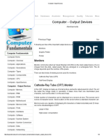 Computer Output Devices